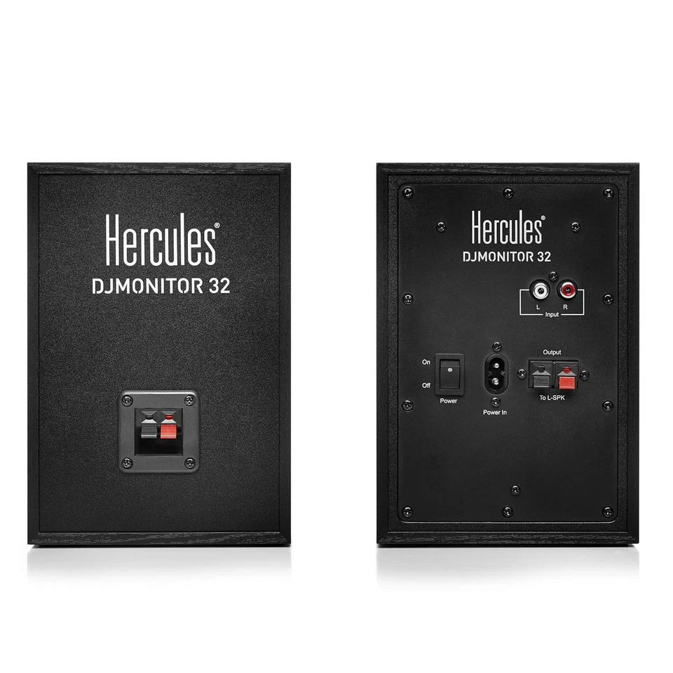 Hercules DJMonitor32 Lautsprecher 2 x 15 Watt RMS Aktive Monitor Black Schwarz - Bild 2 von 4