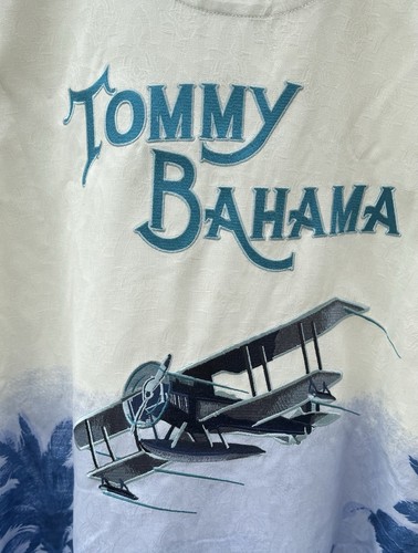 $148 TOMMY BAHAMA MENS 'PALM VOYAGE' HAWAIIAN ALOHA CAMP SILK SHIRT XL NWT - Picture 5 of 10
