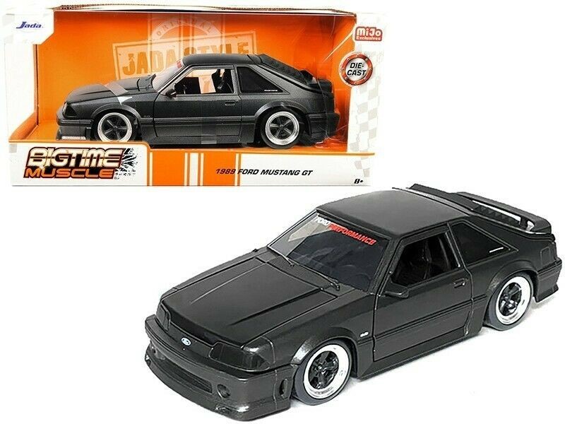 Jada 1:24 Big Time Muscle 1989 Ford Mustang GT Diecast Model Matte