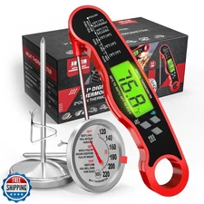 AWLKIM® 3 Pack Meat Thermometer for Cooking - 1 Pack Instant Read Digital Foo