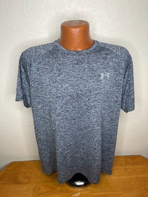 Men's Under Armour The Tech Tee S/S Athletic T-Shirt Large L - Blue - Polyester