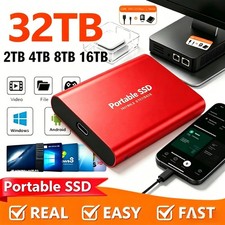 Disque SSD externe portable USB 3.2 haute vitesse 1 à 16 To