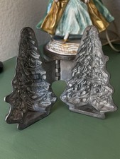 Hinged Pewter Antique Christmas Tree Ice Cream Mold Fr. Krauss Son #614 Rare