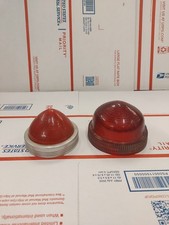 Lot Of 2 Vintage Red Light Covers Taillights Trailer Lights Arts Crafts Decor