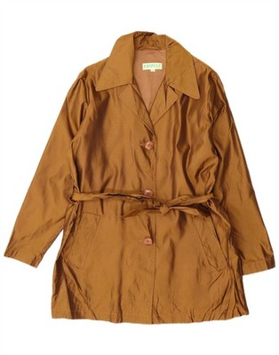 Conbipel Womens Oversized Trench Coat UK 10 Small Brown Polyamide AM20