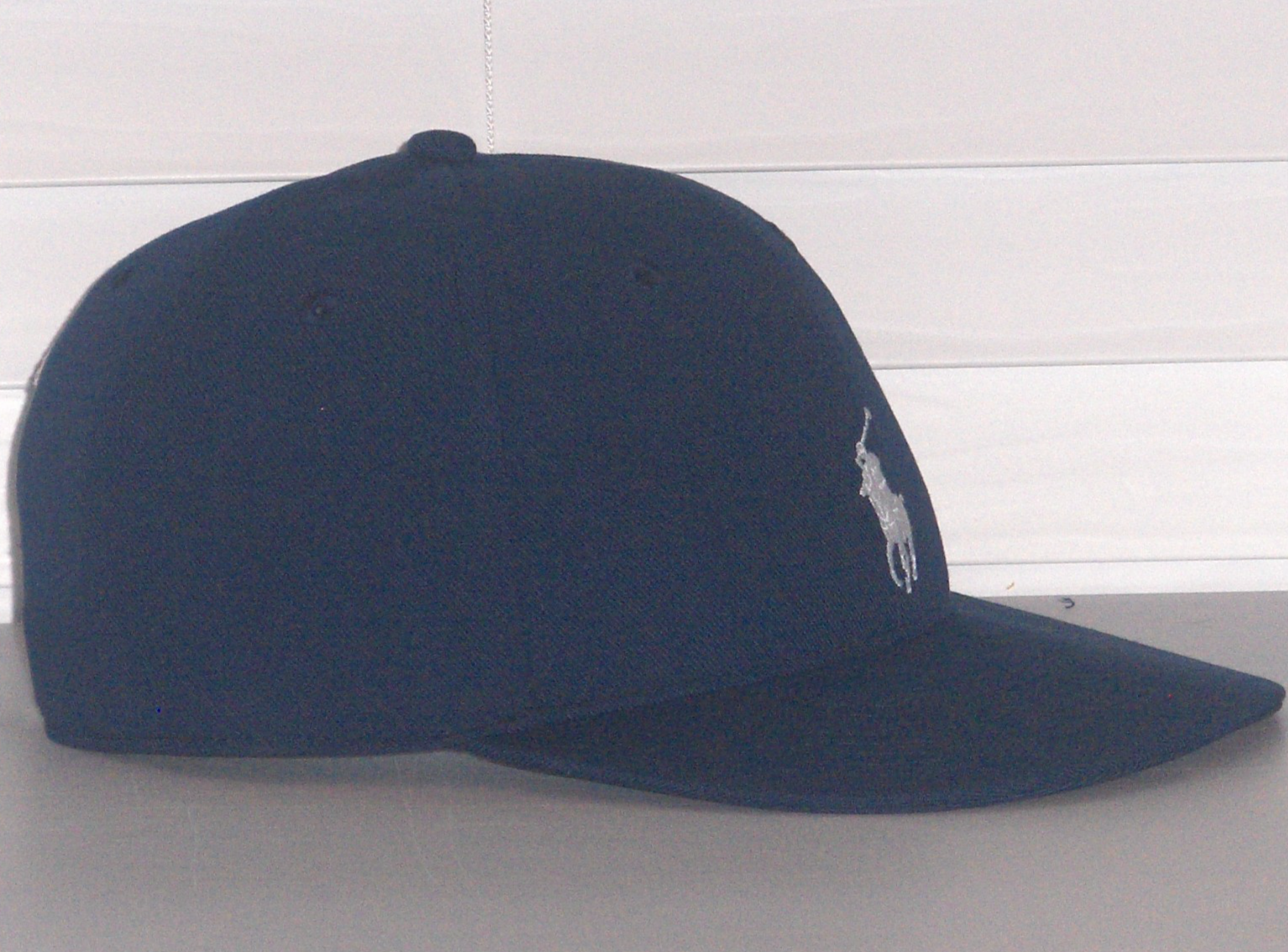 Cappello berretto baseball POLO RALPH LAUREN uomo poliestere pony corona alta piatto Bill NAVY