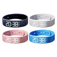 Rechargeable Vibrating Alarm Watch Silent Reminder Secure Fit  Up Digital Watch
