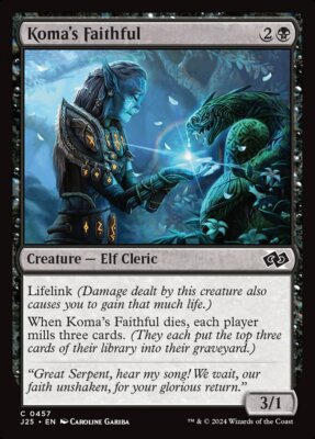 MTG Magic the Gathering Koma's Faithful (457/779) Foundations Jumpstart LP