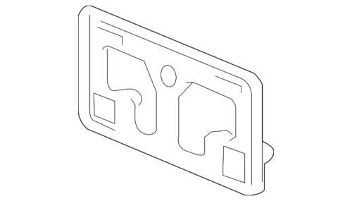 Placa de matrícula delantera para Honda (P/N 71145-T5R-A00)