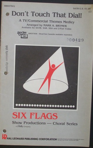 Don't Touch That Dial (TV Commercial Medley) Arr by M Brymer single copy FS