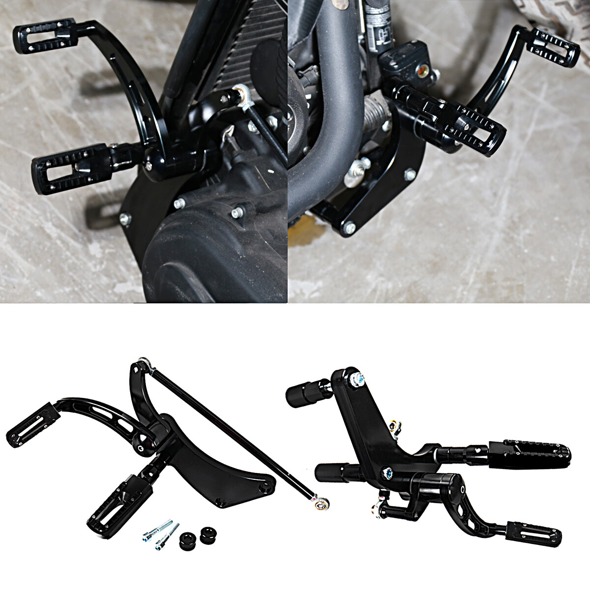 All Black Forward Control Kits For Harley Softail 2018-2023
