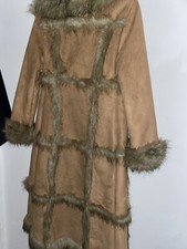 Vintage Afghan Coat Ladies Small Full Length Boho Indie Hippy Hooch