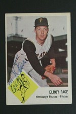 Roy Face Pittsburgh Pirates Signed 1963 Fleer #57 Autographed Vintage Card 