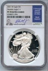 2021-W American Proof Silver Eagle 1 oz NGC PF70 Rhett Jeppson T1 Signed JN570