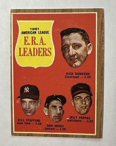 1962 1961 American League E.R.A. Leaders #55