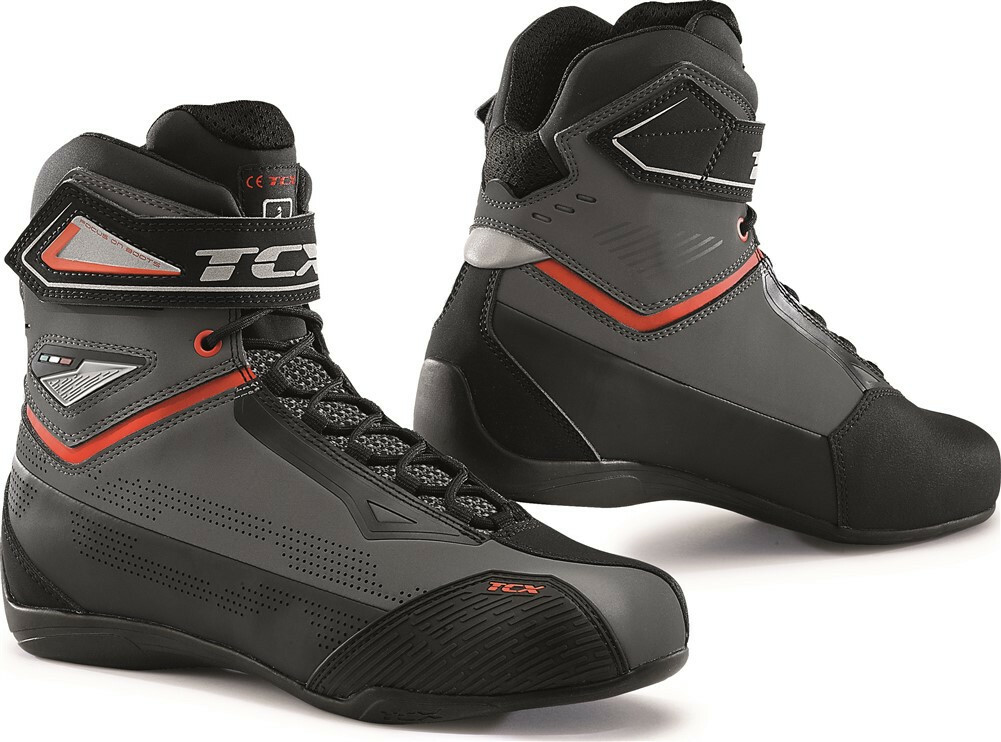 scarpe moto traforate estive Tcx rush 2 air grey red boots