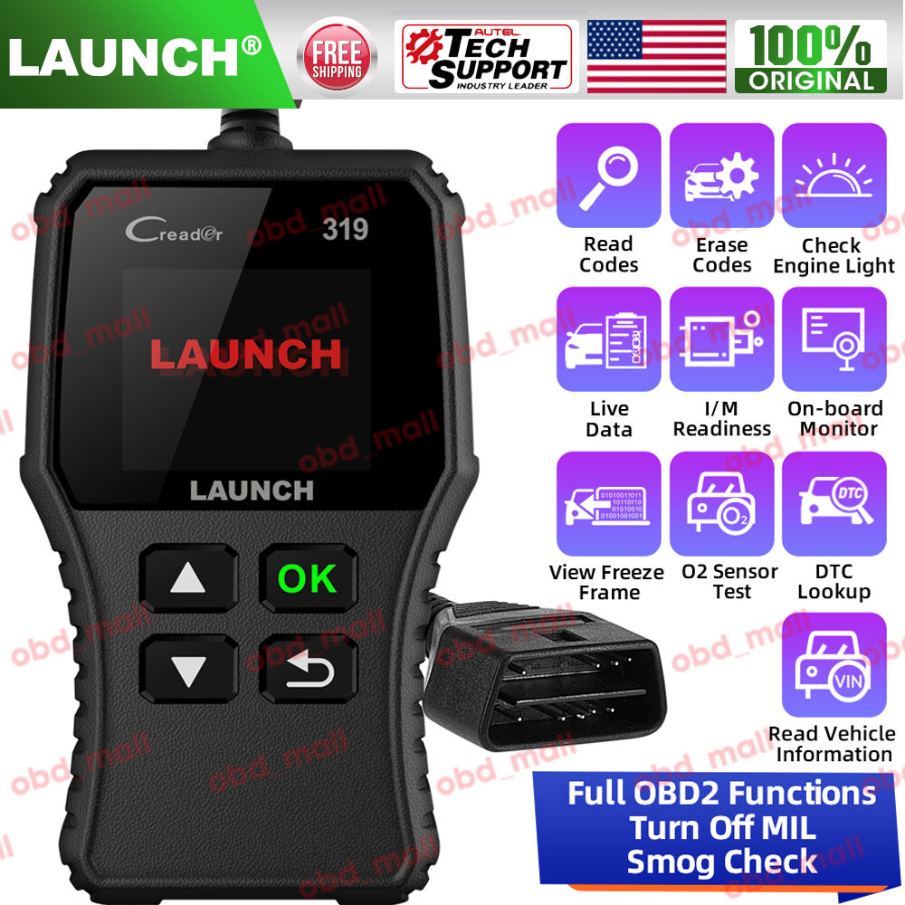 LAUNCH CR319 OBD OBDII Auto Car Code Reader Diagnostic Tool Scanner Check Engine-image