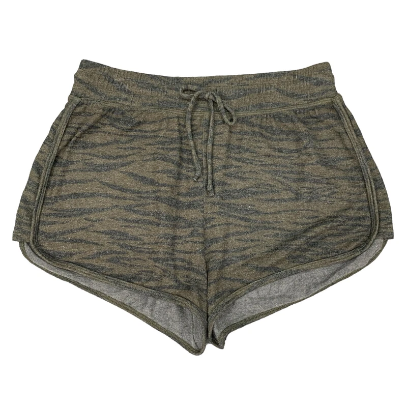 beyond-yoga sweat soft zebra paneled drawstring shorts