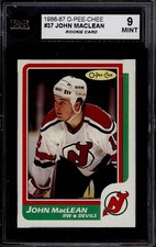 1986-87 OPC #37 JOHN MACLEAN ROOKIE CARD KSA 9 MINT