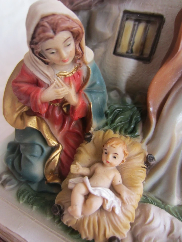 Jesús María José Belén Cristianismo Resina Estatuilla Navidad Vacaciones Estatua Foto 2 de 4