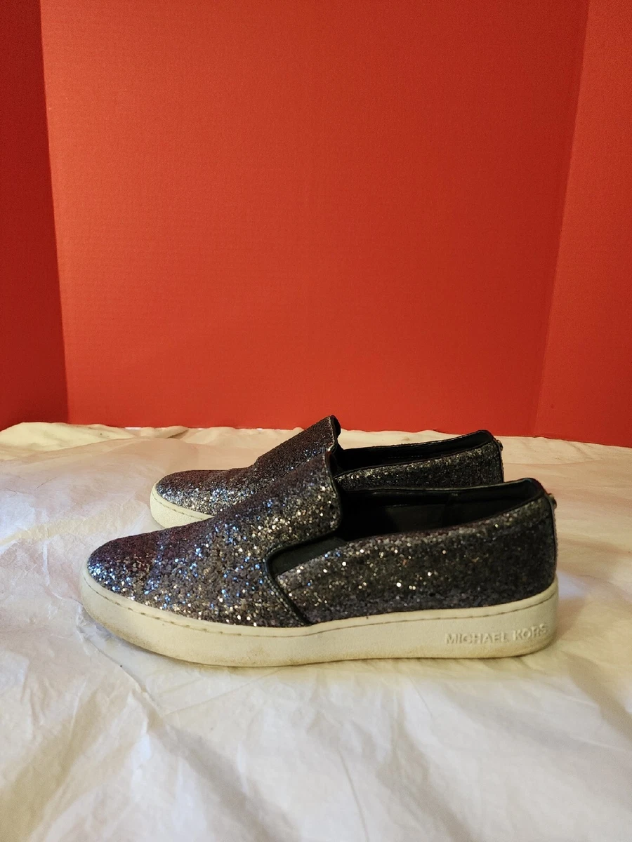 Michael kors outlet glitter slip ons