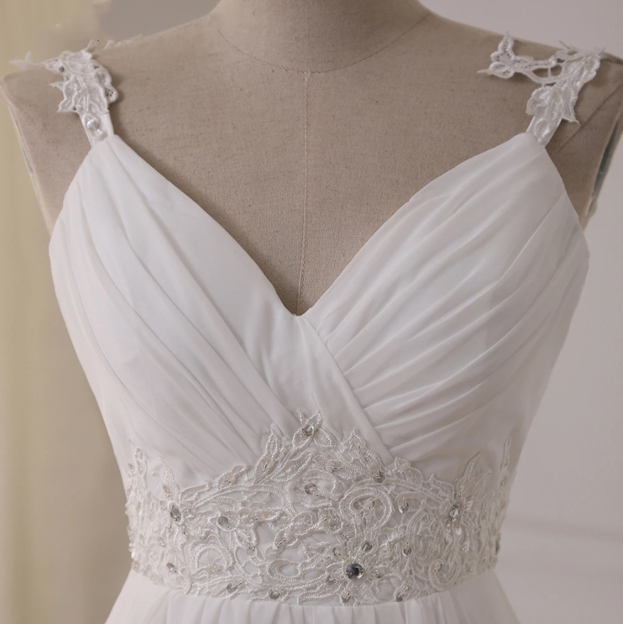 Knot Strap Lace-up Front Chiffon Dress main image 0