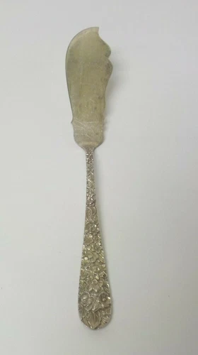 Stieff ROSE Repousse Sterling Silver Master Butter Spreader, No Monogram