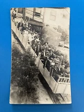 Large Group on Mt Manitou Incline RPPC Photo Postcard