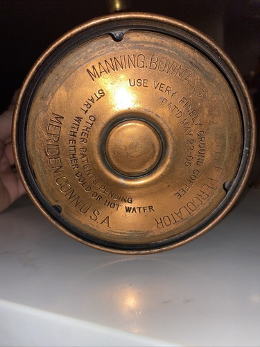 Vintage 1914 Manning Bowman Original Copper Coffee Percolator - Picture 6 of 10