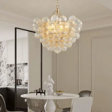 6 Light Bubble Ball Shade Chandelier Ceiling Lantern Fixture Pendant LED Lamp