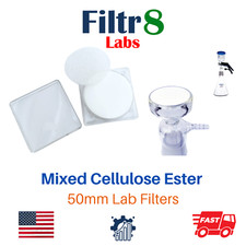 Lab Filter Membranes - Great Quality 50mm Mixed Cellulose Ester MCE  - 50 pack