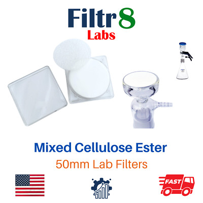Lab Filter Membranes - Great Quality 50mm Mixed Cellulose Ester (MCE)  - 50 pack