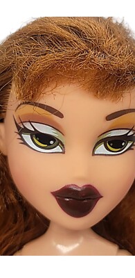 Bratz Doll Xpress It Meygan Nude Red Hair Green Eyes Dark Burgandy Lips