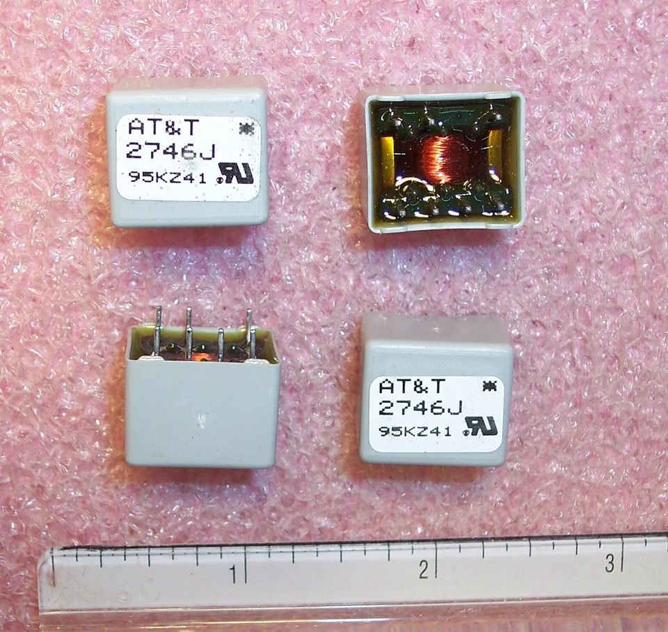 QTY (5) 2746J AT&T V.32bis ENCAPSULATED MODEM TRANSFORMERS 1.8dB NOS - Image 2 of 3