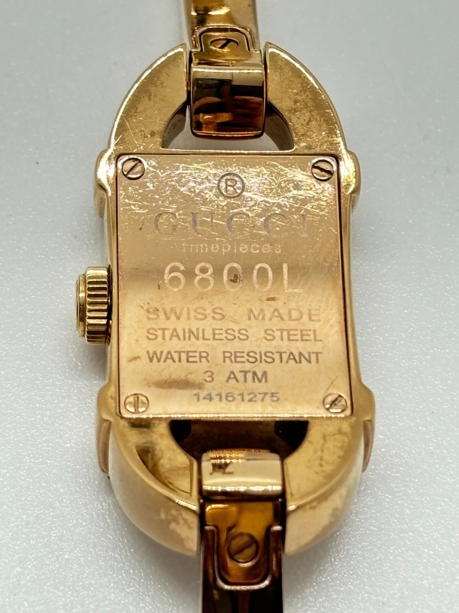 Exc+5] GUCCI 6800L PINK GOLD GG GOLD Dial Watch Women's Watch Used
