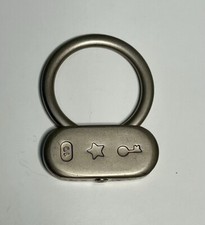 WEIGHT WATCHERS WW CONGRATULATIONS 10 POUNDS KEY RING CHARM MATTE SILVER TONE