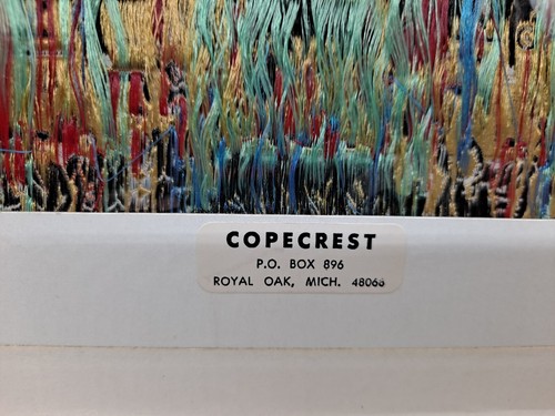 Cuadro tapiz tejido Copecrest vintage. Ceremonia de espiga dorada 10x71/2" enmarcada. - Imagen 8 de 11