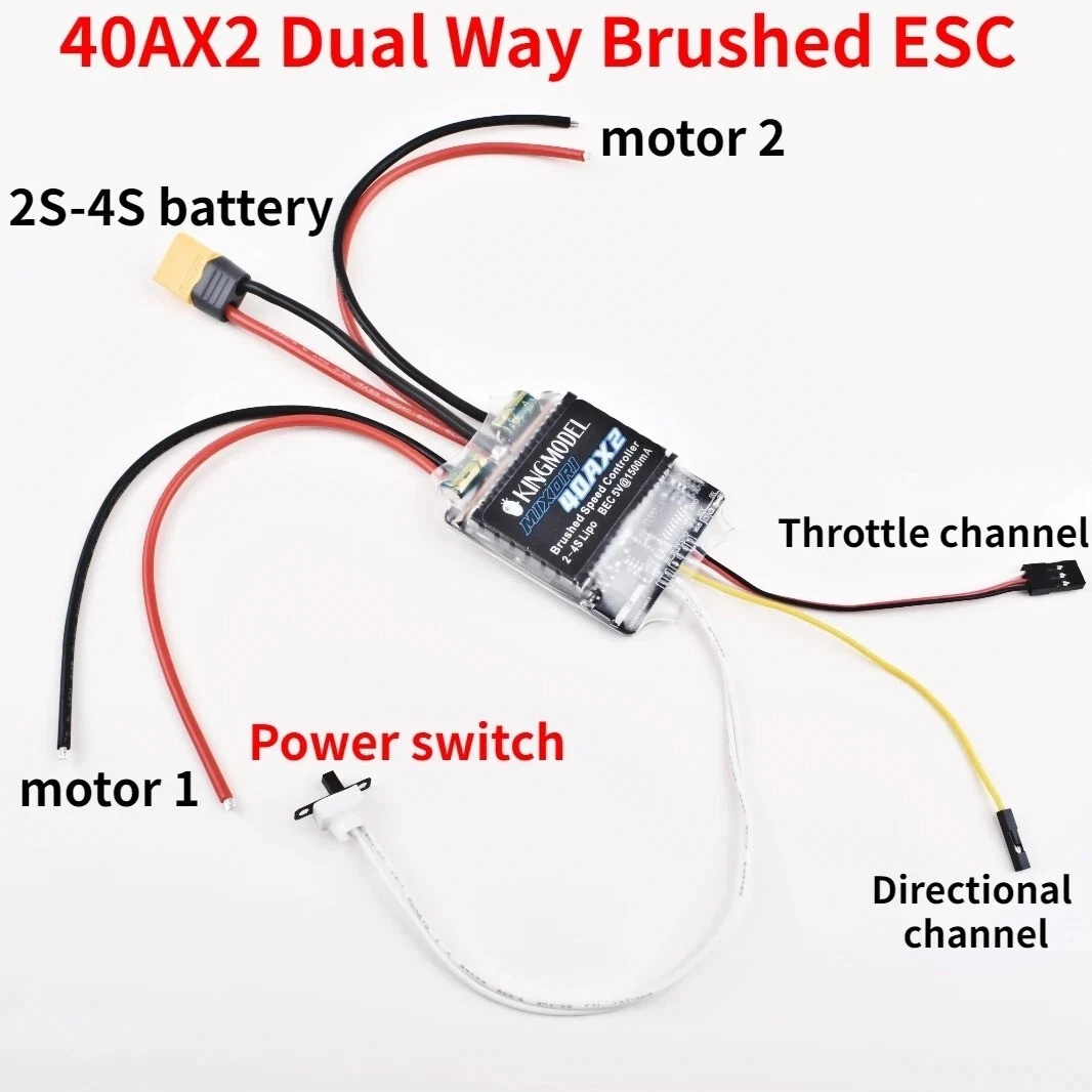 Regolatore Di Velocità ESC 30A Spazzolato Con Freno Per Auto E Barca RC - Componente Elettronico Fai Da Te - 3