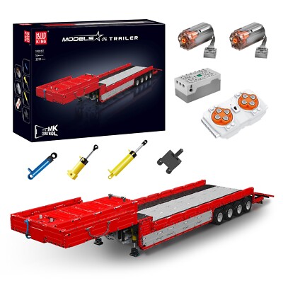 Mould King 19015T Pneumatische Anhänger Trailer Bausatz Klemmbausteine Spielzeug