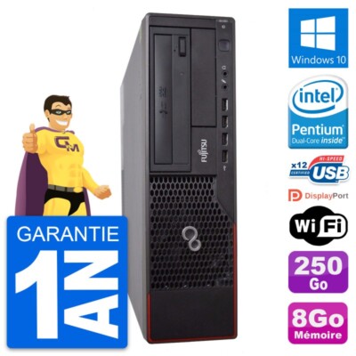 PC Fujitsu Esprimo E700 Dt Intel G630 RAM 8Go Festplatte 250Go Windows 10 Wifi