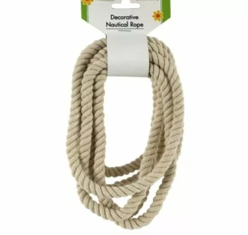 Nautical Rope Decorative In Natural Or White 9.5 Ft / 6.8 Ft ...