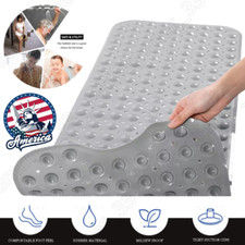 Non-Slip Bath Tub Mat 40 X 16 Inch Extra Long Antibacterial Bathroom Shower Mat