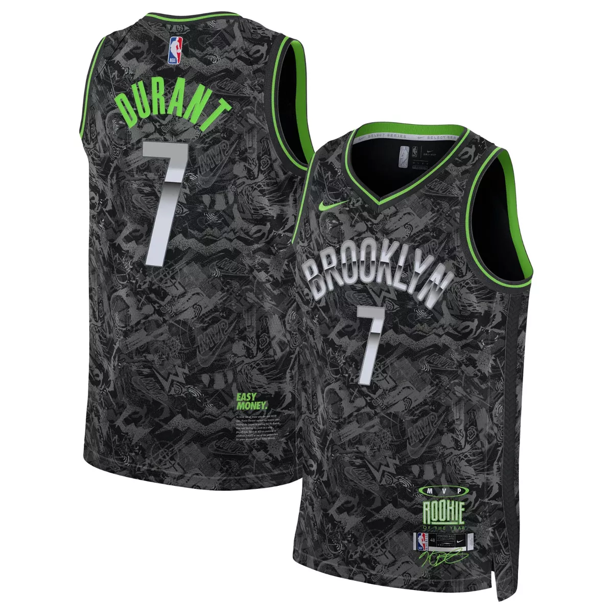 Men's Brooklyn Nets Kevin Durant #7 MVP Select Series Jersey