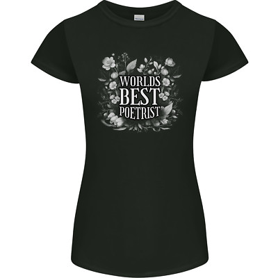 Worlds Best Poetrist Lustig Poet Poesie Damen Petite Schnitt Maglietta