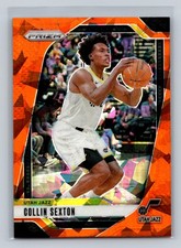 2024-25 Panini Prizm #151 Collin Sexton Prizms Orange Ice NBA Utah Jazz