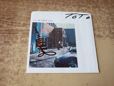 hand autographed jeff porcaro excellent 1980s Toto I'll Be Over You SLEEVE 7" 45