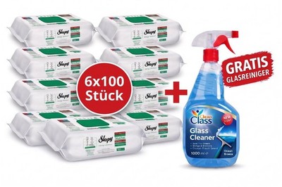 Sleepy Oberflächenreinigungstücher White Soap 6er  + Reiniger