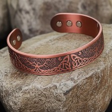 7" Copper Alloy Magnetic Energy Bracelet Magnetic Therapy for Relieve Joint Pain