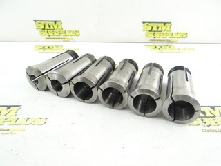 LOT OF 6 HARDINGE 5C COLLETS .557" TO 1.007"