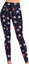 Snowman Christmas Leggings Women  s High Waist Stretch Winter Holiday Pants